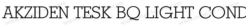AKZIDEN TESK BQ LIGHT CONDENSED字体转换